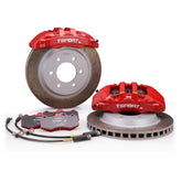 Full front brake upgrade kit TTSPORT OR6 with pads and lines for Ford F150 & Raptor.