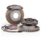 Full front brake upgrade kit TTSPORT 7642TK with pads and lines for Toyota Tundra (XK70) & Sequoia (XK80).