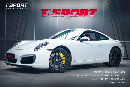 Porsche 911 (991) Upgraded with TTSPORT Evolution Series EB8 Brake Kit