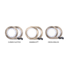 Silver-Tint Knurled Dacromet Steel Brake Rotor