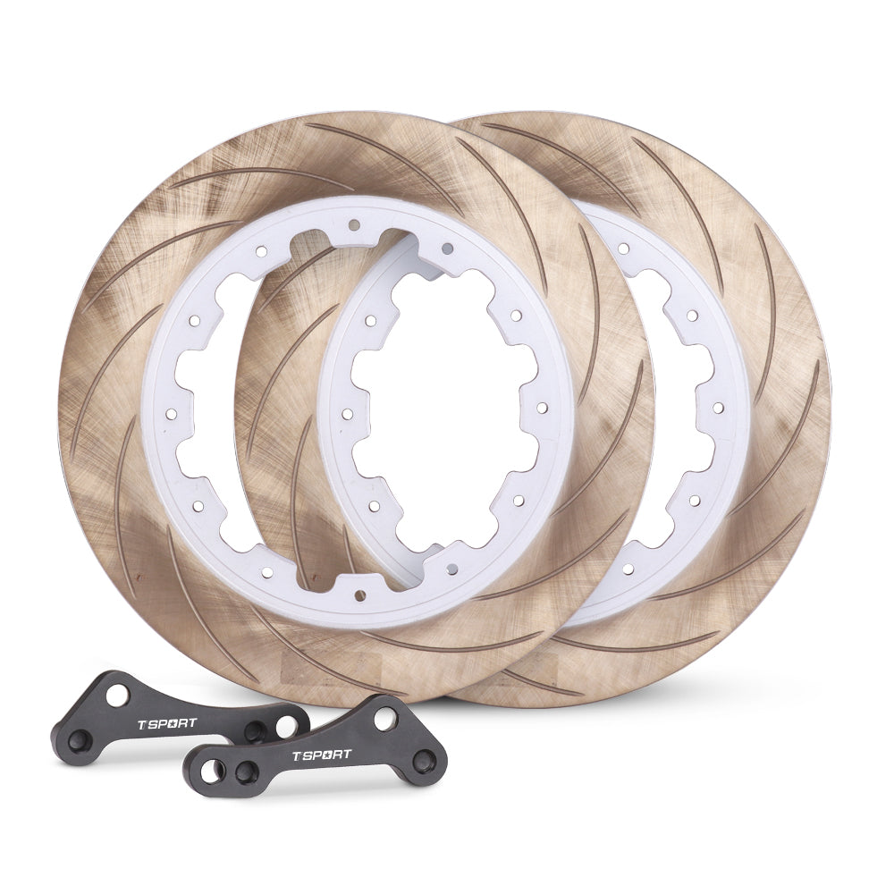 Silver-Tint Knurled Dacromet Steel Brake Rotor